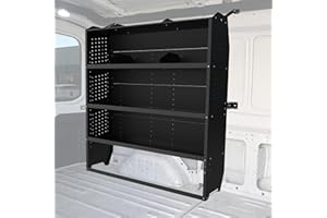 MELIPRON 52''W x 60''H x 13''D Van Shelving Fit for Ford Transit, Promaster, Sprinter, Chevy Express Mid/High Roof Steel Cargo Van Shelves Storage