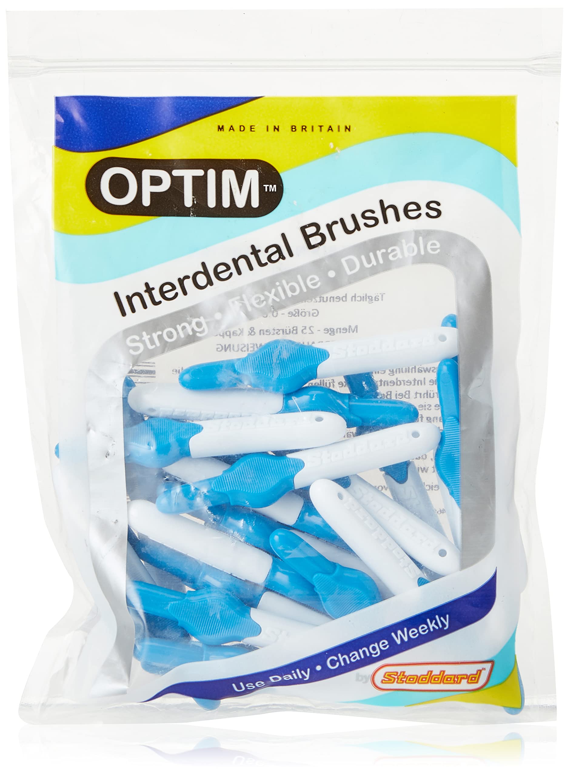 OPTIM Interdental Brushes Pack of 25 Blue 0.6 mm Size 3