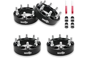 LUJIANI 4 Pack 8x170mm Wheel Spacers for 2005-2025 F250 F350 Super Duty, 2" Thick Forged Hubcentric Tire Spacer, M14x1.5 Thread Studs & 125mm Centric Bore, 8 Lug Hub Centric Wheel Adapters
