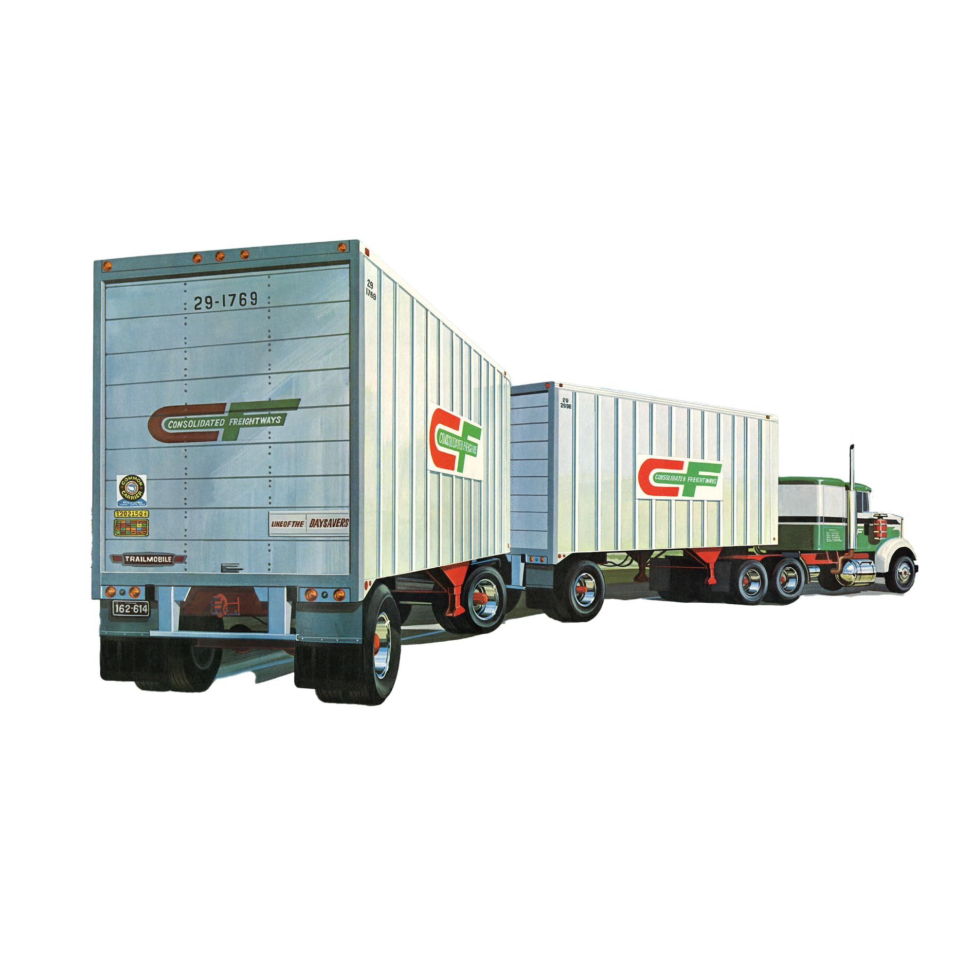 1/25 Double Header Tandem Van Trailer