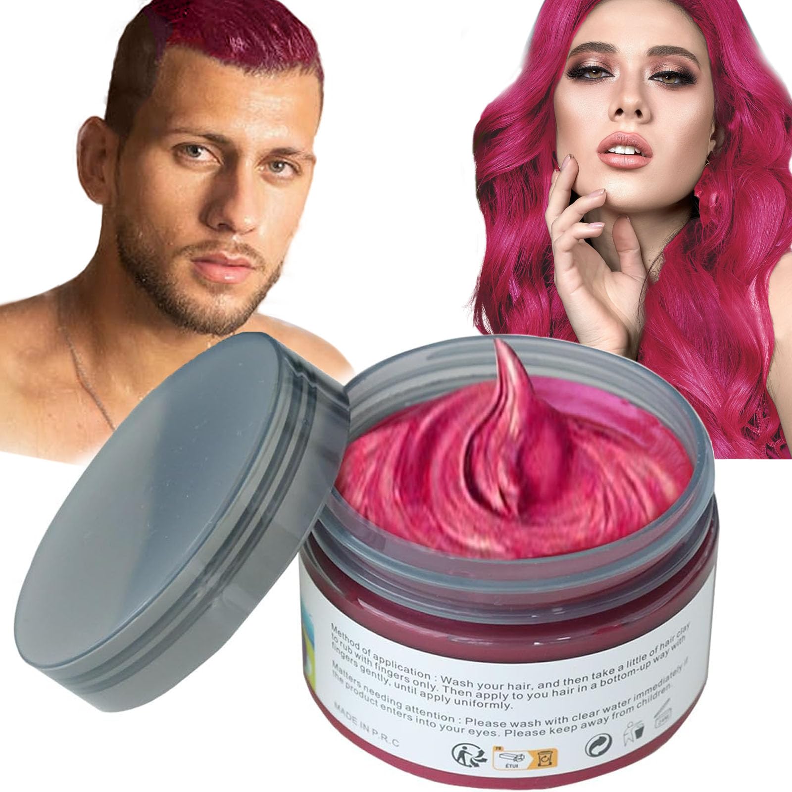 Hair Colour Wax One-time Temporary Modeling Natural Colour Hair Dye Wax,Natural Matte Hairstyle for party,Cosplay,Masquerade,Nightclub,Halloween