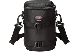 BPAULL Camera Lens Case DSLR Camera Lens Bag Fits for Canon Nikon Pentax Sony Olympus Panasonic and Other Camera Lens