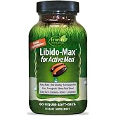 Irwin Naturals Libido-Max for Active Men | Male Vitality Support | Horny Goat Weed + Ashwagandha | Performance &amp; Active Lifestyle Wellness | 60 Liquid Soft-Gels