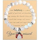 FUSTMW Ladybug Bracelet Ladybug Coworker Leaving Gifts Going Away Gifts for Friend Coworker Farewell Gift Retirement Gift