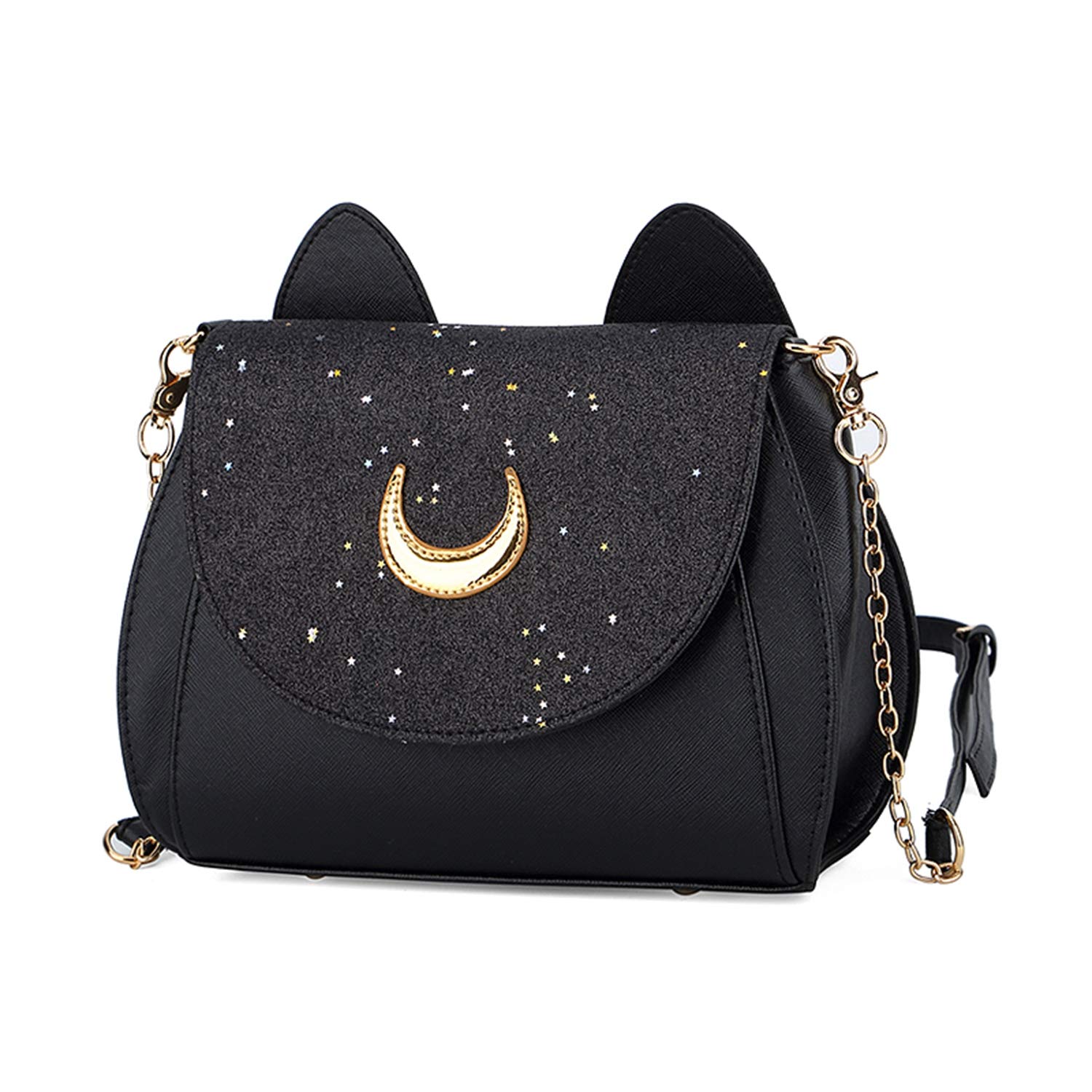 Women Christmas Handbags Girls Sailor Moon Luna Bag Cosplay Crossbody Cat Sequin Shoulder Bags Large