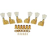 KAISH 3x3 Off White Keystone Locking Tuners 18:1 Guitar Tuning Keys Locking Tuning Machines for LP/Les Paul/SG/ES or Acoustic Guitars Gold