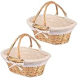 2 Pack Medium Size Wicker Basket with