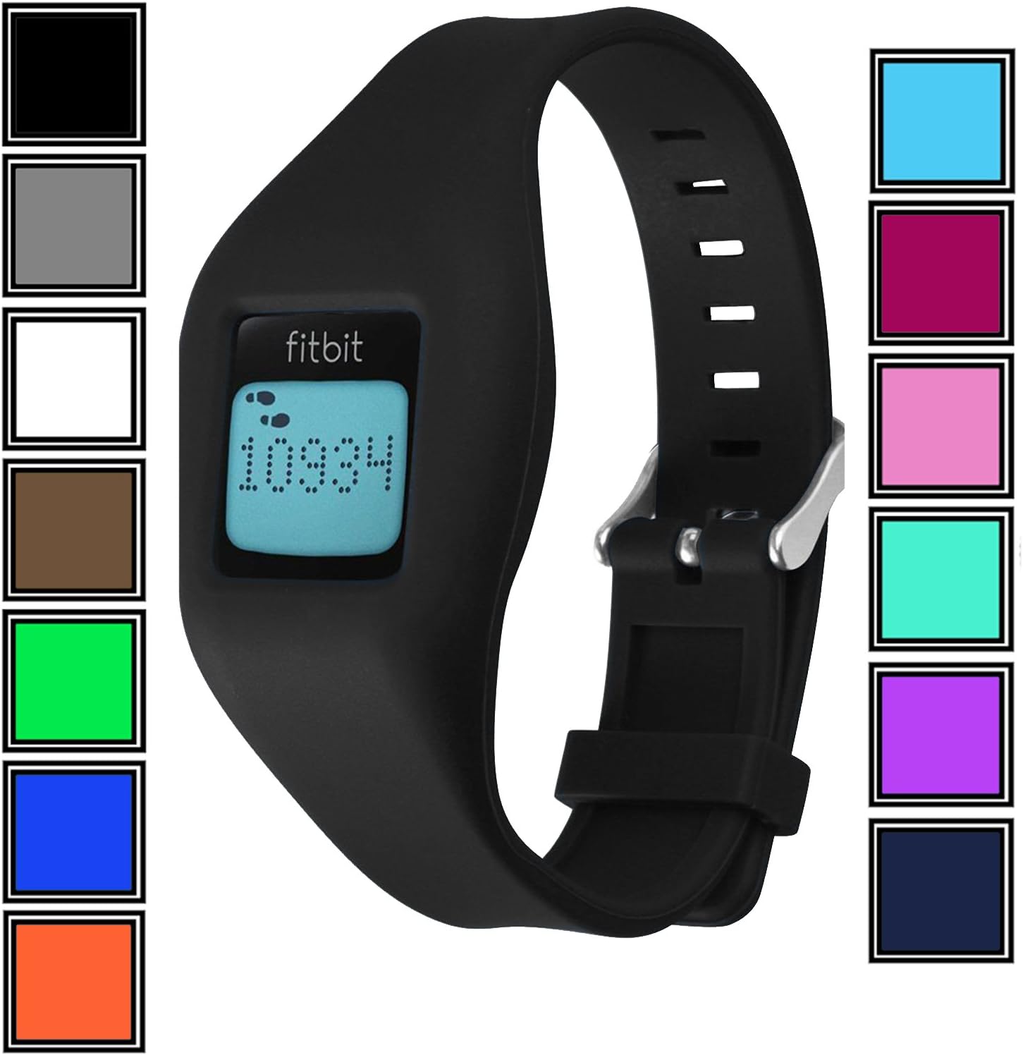 DelTex® Silicone Band/Strap With Secure Adjustable Buckle Fastener For Fitbit Zip Activity Tracker Wristband Bracelet