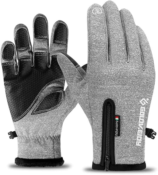 Amazon Com Xiaol Mens Winter Warm Gloves Waterproof And All Finger Touch Screen Gloves For Cycling And Outdoor Work Grey Xlarge Home Kitchen