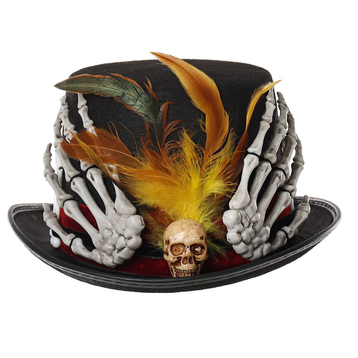 BLESSUME Steampunk Top Hat with Goggles,Unisex Gothic Cylinder Hat for Carnival, Halloween, Themed Party — image 1