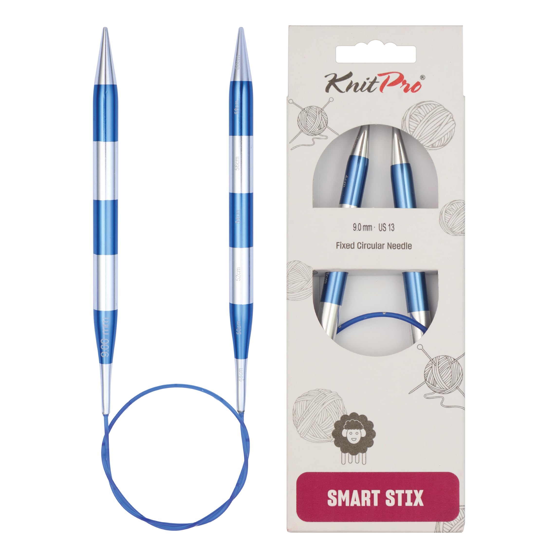 KnitPro Smartstix Fixed Circular Needles 24" (60cm) | 9.00mm