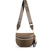 hibear Nylon Bum Bags for Women Crossbody Spacious Checkered Crossbody Bag Large fanny packs for women Belt Purse (green-b)