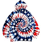 DMPROD Kids Tie Dye Hoodie Long Sleeve Hooded Pullover Sweatshirt with Kangaroo Pocket for Boys Girls