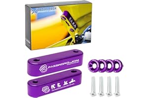 x xotic tech JDM Hood Spacer Hood Riser 3/4 Replacement Front Hood Vent Space Riser Spacer Anodized Purple Aluminum Alloy Billet Compatible with Honda Civic CRX Del Sol, Acura Integra
