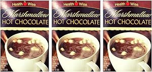 3 Box Value Pack (21 Servings) Healthwise - Marshmallow Hot Chocolate Drink for Any Diet and Post Workout - 15 Grams of Protein - 80 Calories - Low Fat - Hunger Suppressant