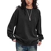 Wyeysyt Oversized Sweatshirt for Women Vintage Loose Fit Cotton Sweatshirts Crewneck Baggy Acid Wash Pullover Teen Y2k