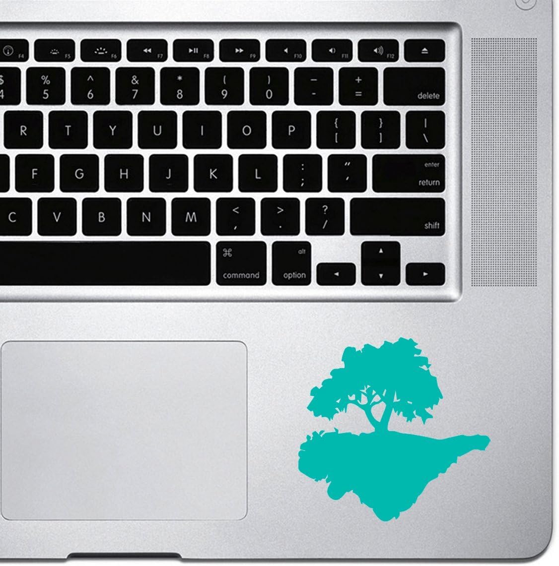 StickAny Palm Series Floating Land Tree Sticker for Macbook Pro, Chromebook, and Laptops (Turquoise)