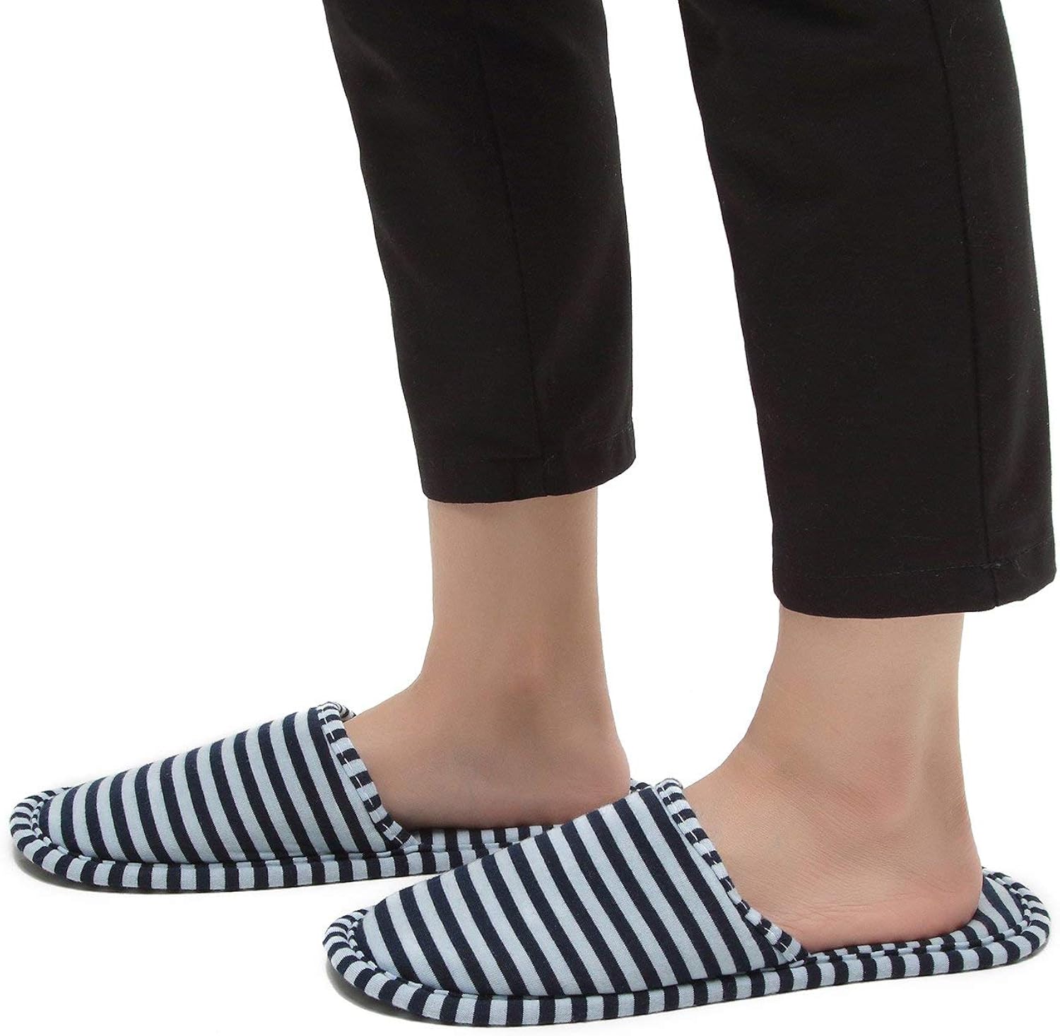 IPENNY Non-disposable Travel Slippers Portable Closed Toe Sandals Cotton Spa Hotel Slippers Guest Room Indoor House Slippers Business Trip Flight Slippers - Image 3