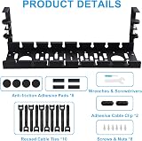 Melopr Under Desk Wire Management Tray 12.7-20.1in Retractable Cable Organizer view 6