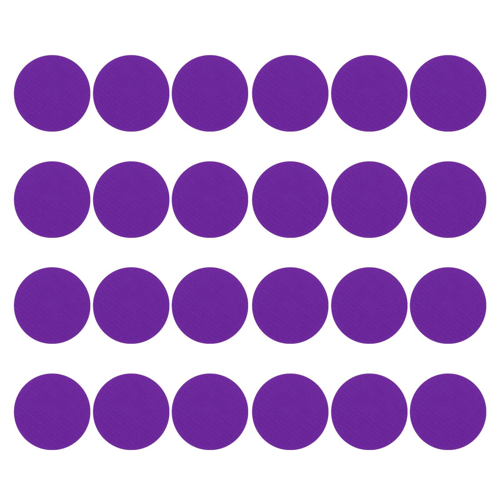PATIKIL 3.9" Round Carpet Spot, 48Pcs Floor Spot Marker Waterproof Nylon Line Up Sign Decoration for Classroom, Purple