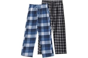 BYX SweetLeisure Big Boy's Cotton Plaid Pajama Pants Lounge Long Pants Loose Size 8 10 12 14 16