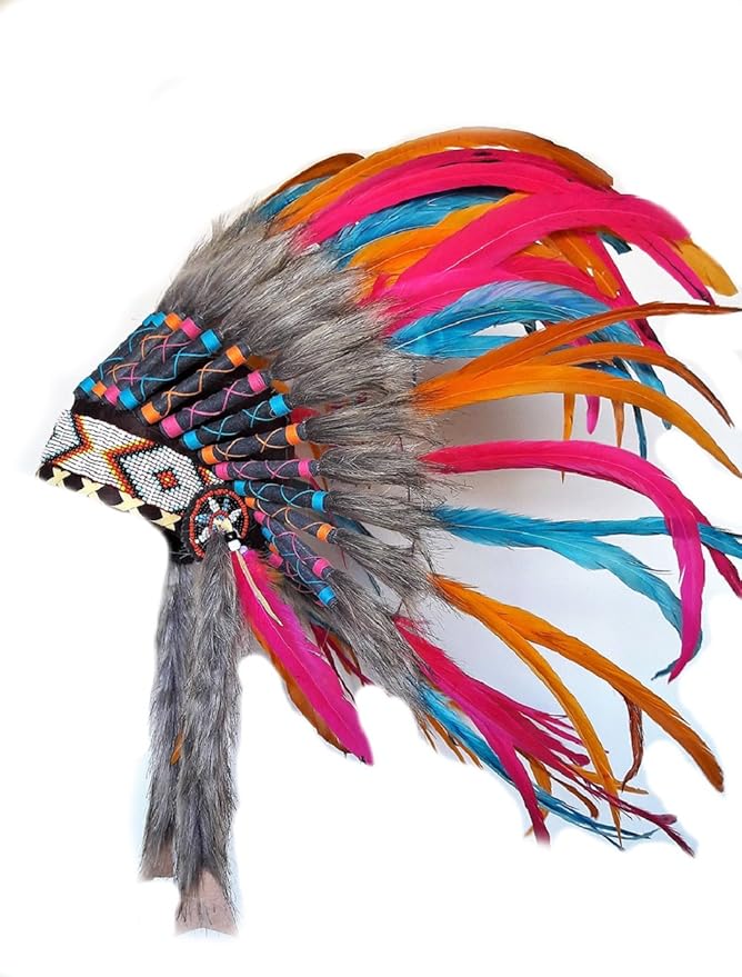 N25 Indian Baby Headdress from 9 to 18 Months Diameter of 15.75 inches