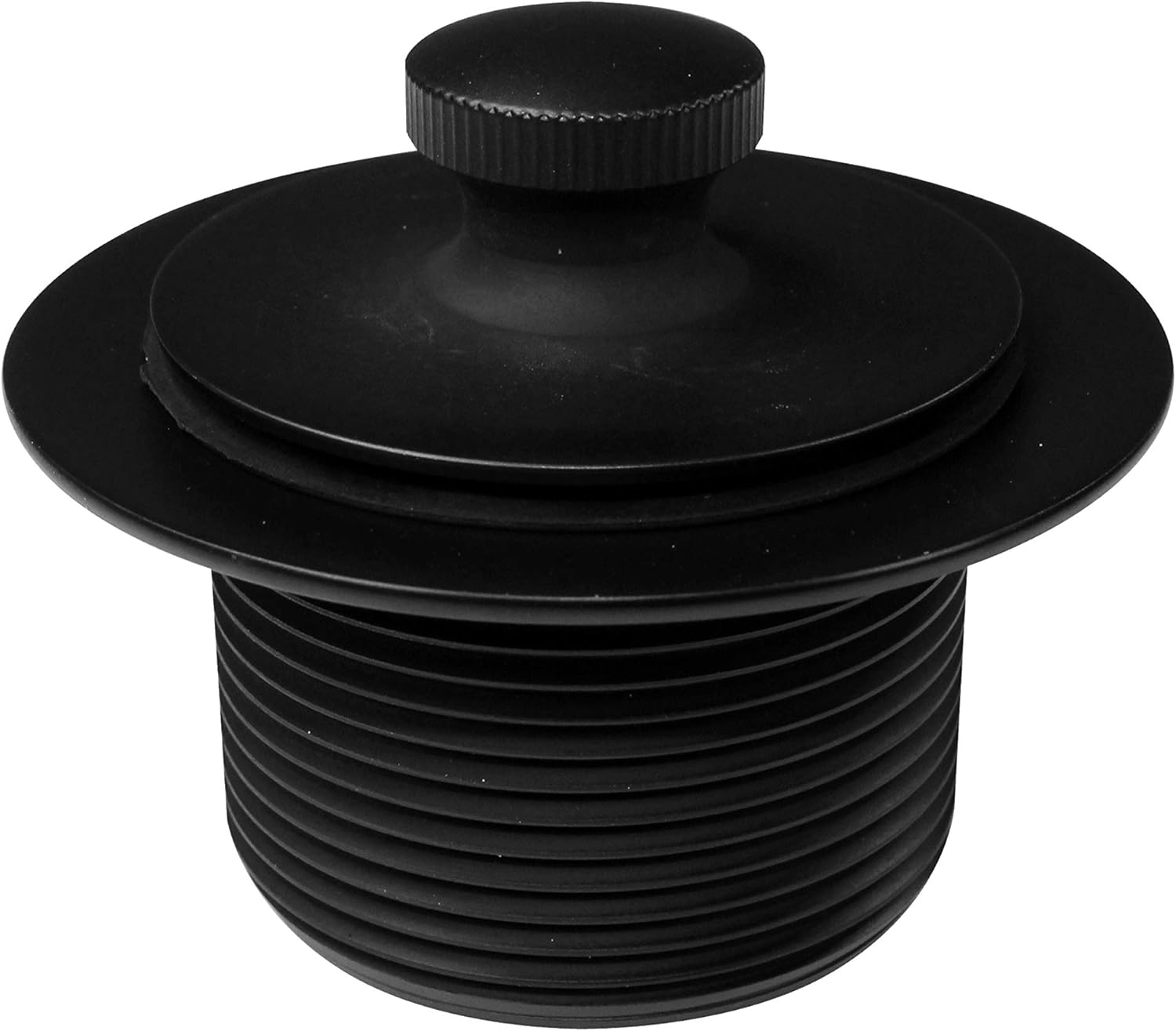 Westbrass Twist & Close Tub Trim Set with Two-Hole Overflow Faceplate, Matte Black, D94-2-62 - Drain Stoppers - 