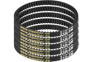 uxcell 5pcs HTD-3M Rubber Timing Belt 70 Teeth, 210mm Pitch Length x 6mm Width x 2.4mm Height, Closed Loop Pulley Timing Belt