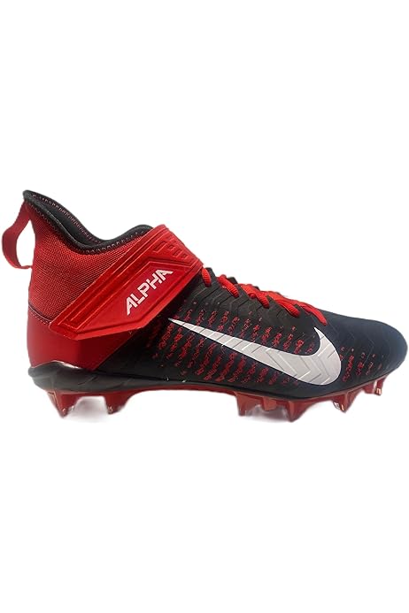 Amazon.com | Nike Alpha Menace Pro 2 Mid BV3945-600 Black-Red-White Men's  Football Cleats 14 US | Football