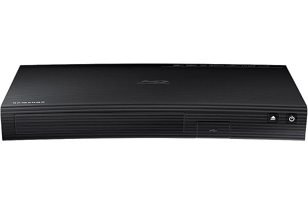 SAMSUNG Blu-ray DVD Disc Player With Built-in Wi-Fi 1080p & Full HD Upconversion, Plays Blu-ray Discs, DVDs & CDs, Plus CubeCable 6Ft High Speed HDMI Cable, Black Finish (Renewed)