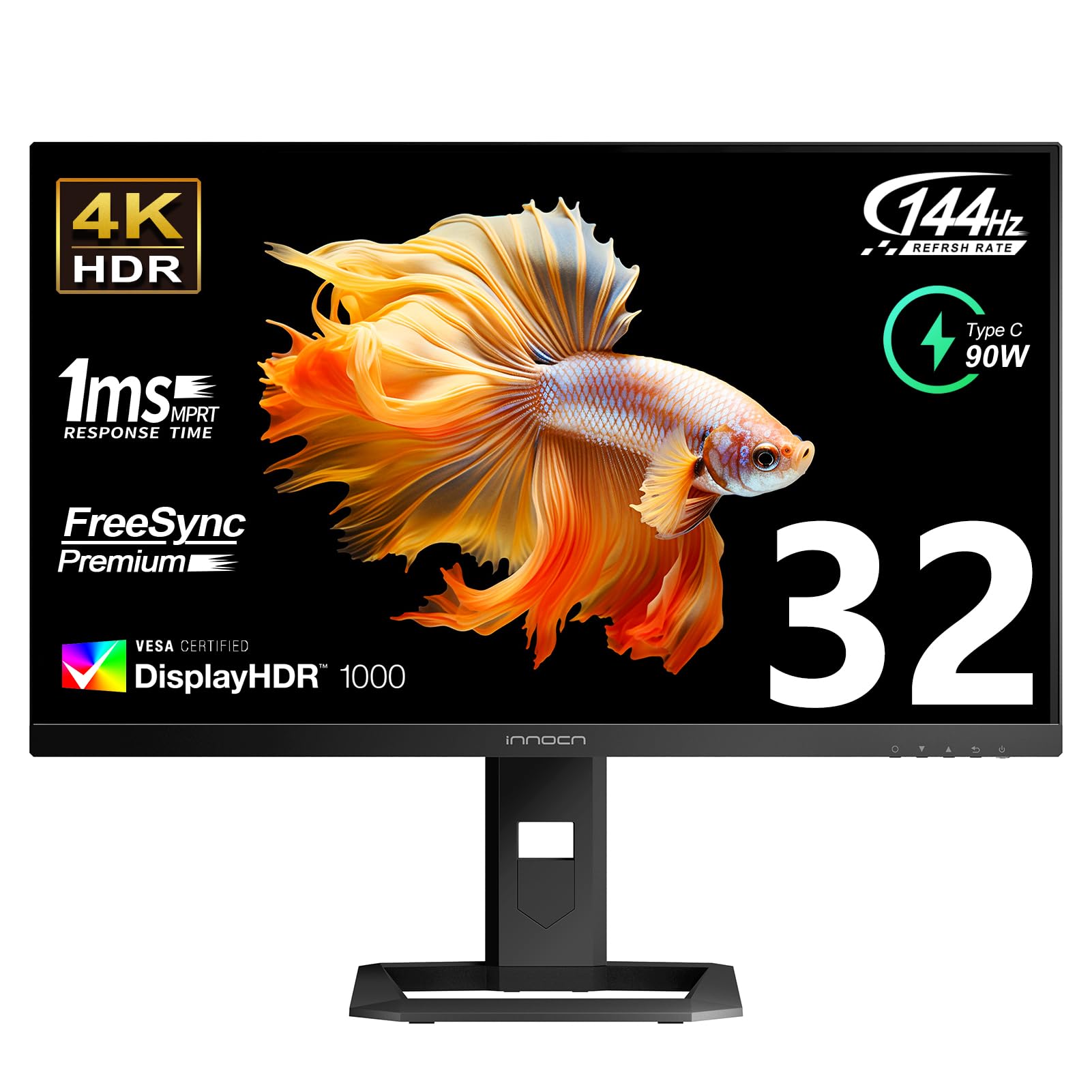 INNOCN 32" Mini LED 4K 144Hz 3840 x 2160P Computer