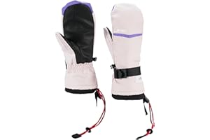 JRZHX Touch Screen Waterproof Ski Mittens Women & Men with Quadruple Layer Protection, Adjustable Anti-Loss Rope, Buckle