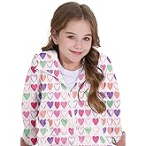 Zando Lightweight Girls Rain Jacket - Hooded Windbreaker Water-Resistant Girls' Outerwear Jackets & Coats for Kids 4-10Y