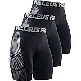 NELEUS Men's Compression Shorts Pack of 3
