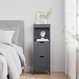 VASAGLE Bathroom Floor Cabinet Freestanding with 2 Drawers Slate Grey BBC042G01 view 6
