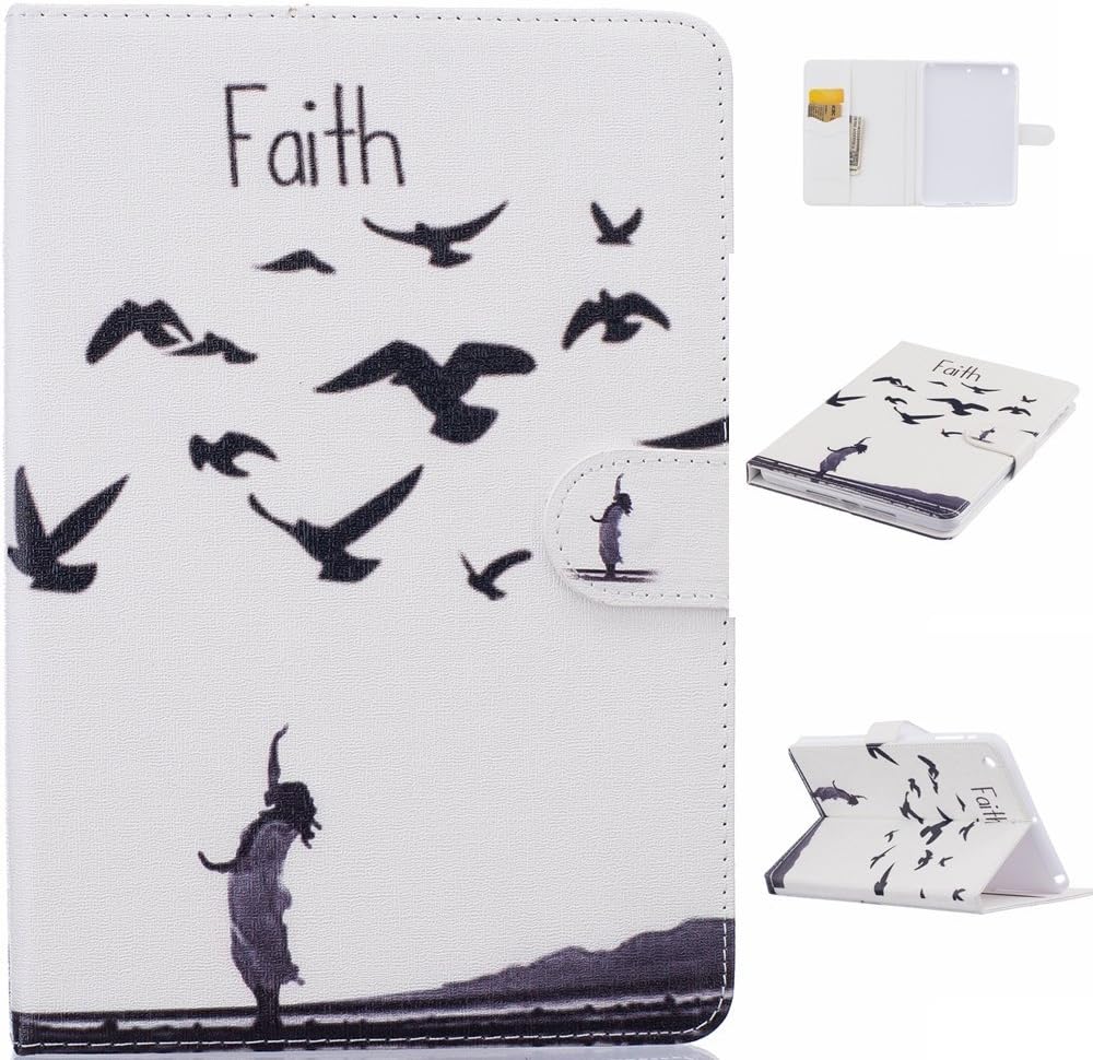 Magnetic Pattern Leather Stand Smart Cover Case for iPad 2 3 4 Mini 1 2 3 4 Air 1st Air 2 Pro 9.7 inch (iPad Mini 1/Mini 2/Mini 3, The Faith)