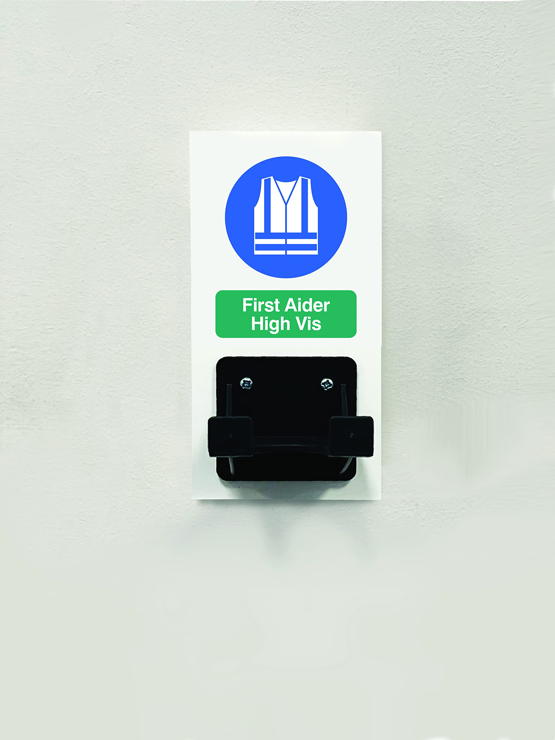 PPE Station - First Aider High Vis - Single Hook on 80x160mm 10mm foam pvc