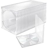 25 Pcs CD Jewel Cases, Clear Standard Blank CD Case, Sturdy Thickened, DVD Protection Cover
