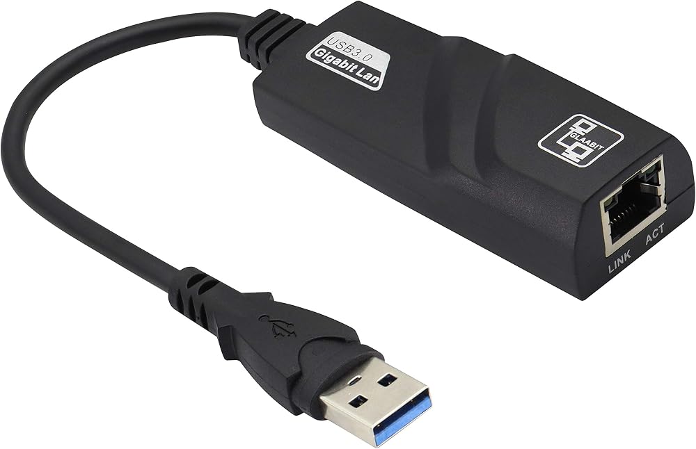 zdyCGTime USB 3.0 to Gigabit Ethernet Adapter 1000Mbps RJ45 LAN Network Black