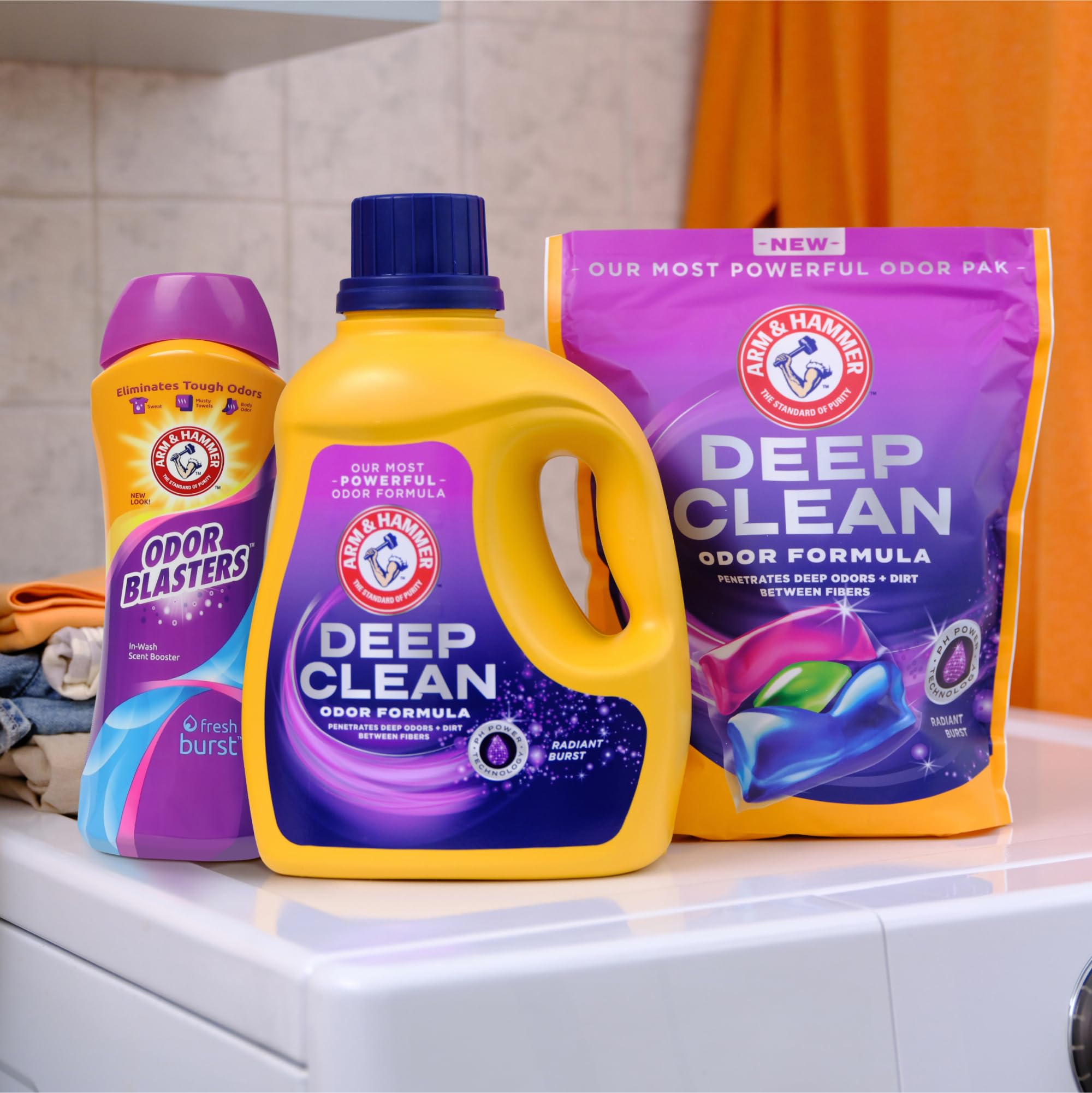 ARM & HAMMER Deep Clean Odor Formula, Liquid Laundry Detergent, 102 fl oz​, 68 Loads