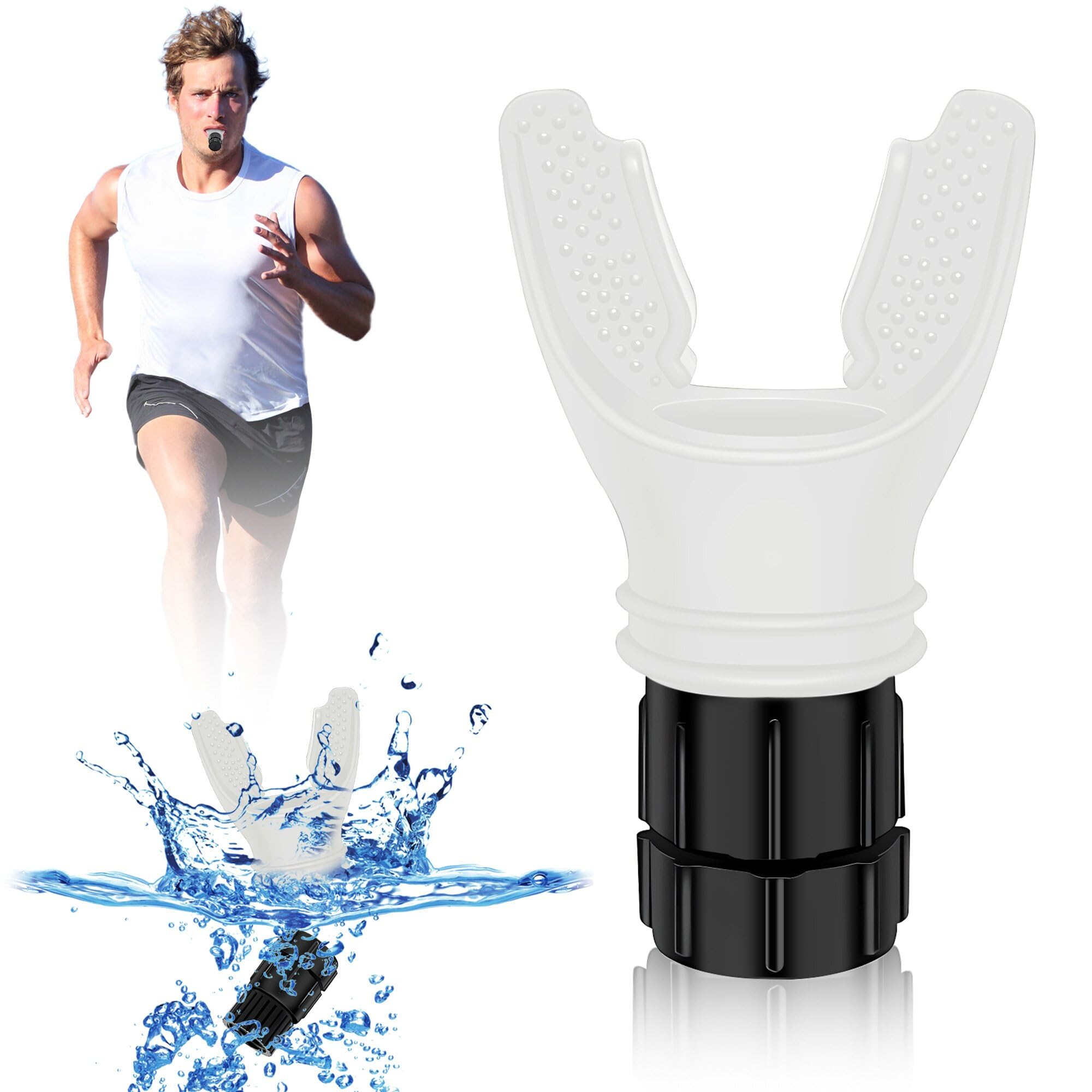 Portable Muscle Trainer, Exercise Trainer with Resistance Adjustable, Exercise Device with Variable Settings, Easy to Clean and Use, Present for Exerciser, Black/Clear