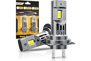 MIFMIA H7 LED Bulb, 40000LM 800% Brighter 1:1 Mini Size, Backup H7 Bulb 6000K Cool White Interior Light, No Adapter Required Non-Polarity, Plug and Play, Pack of 2, License Plate Lights