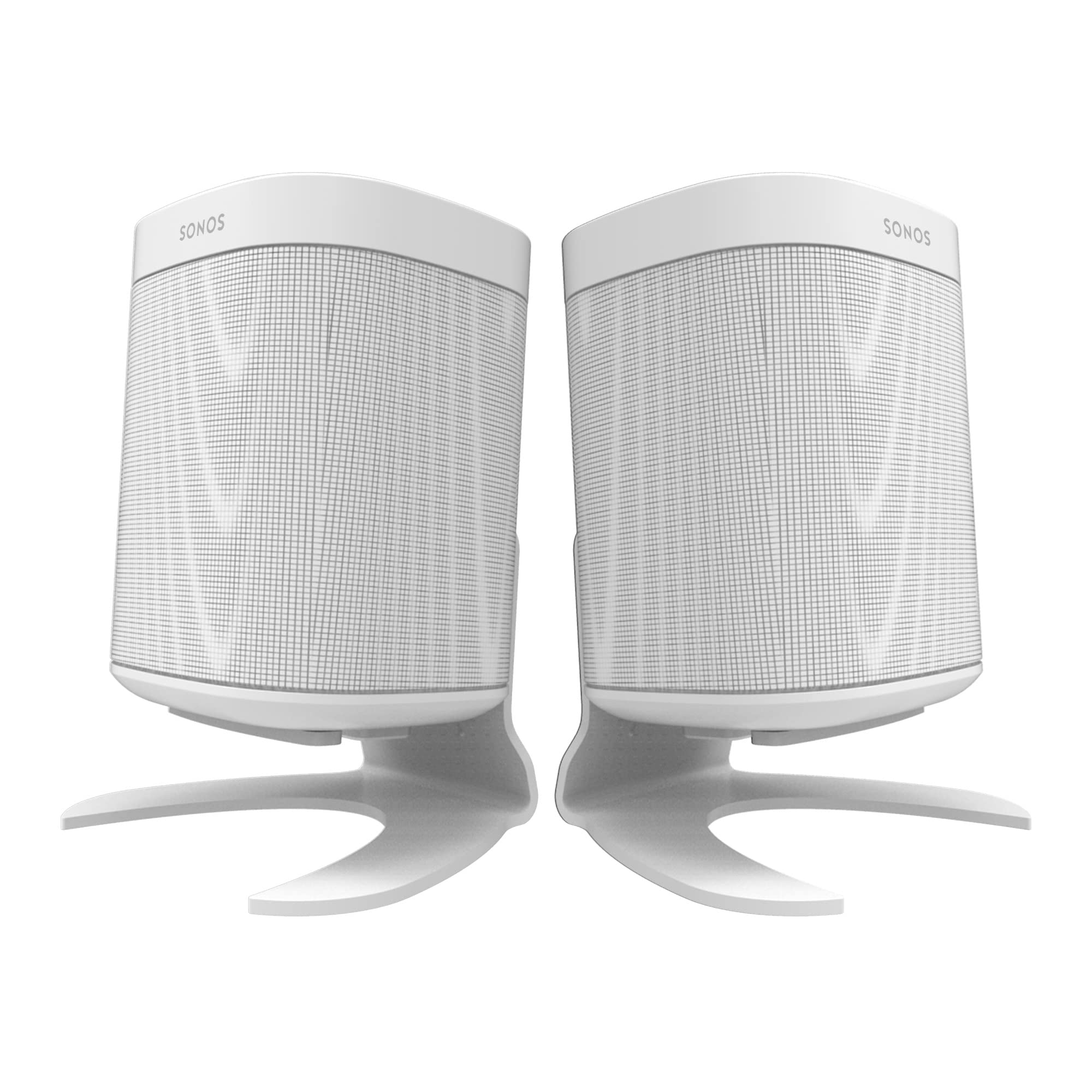 ONE, ONE SL, ONE Gen 2 & Play:1 Desk Stand, Twin Pack, White, Compatible with Sonos ONE & PLAY1 Speaker