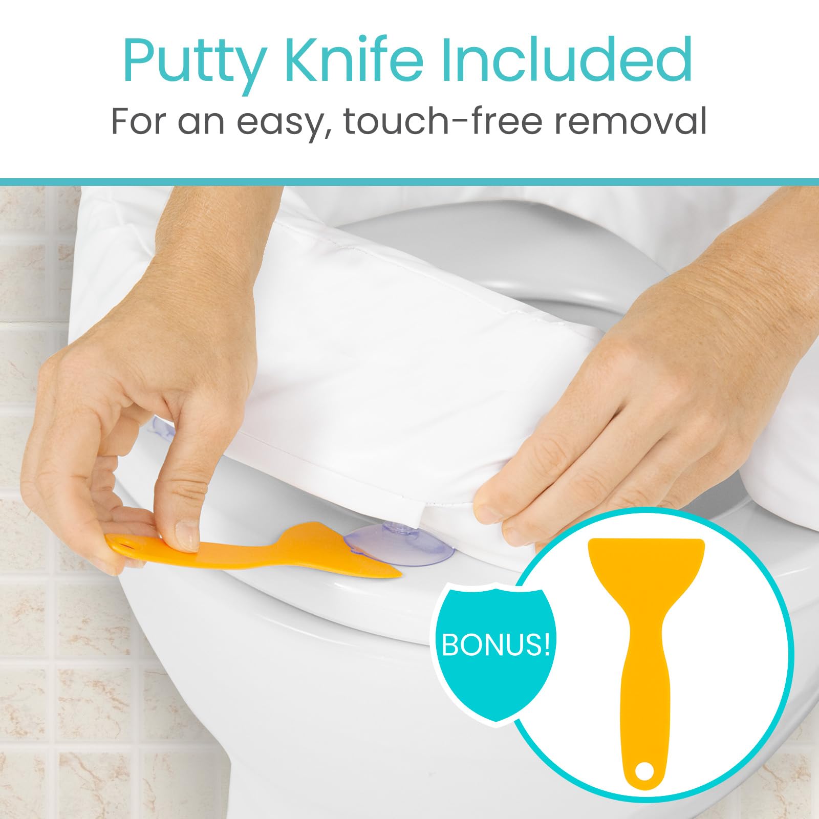 Vive Toilet Seat Cushion (Soft Cushioned Foam) - Easy Clean Soft Padded Bathroom Attachment - Elongated, Standard Seats - Comfort & Support Donut for Handicap Adults