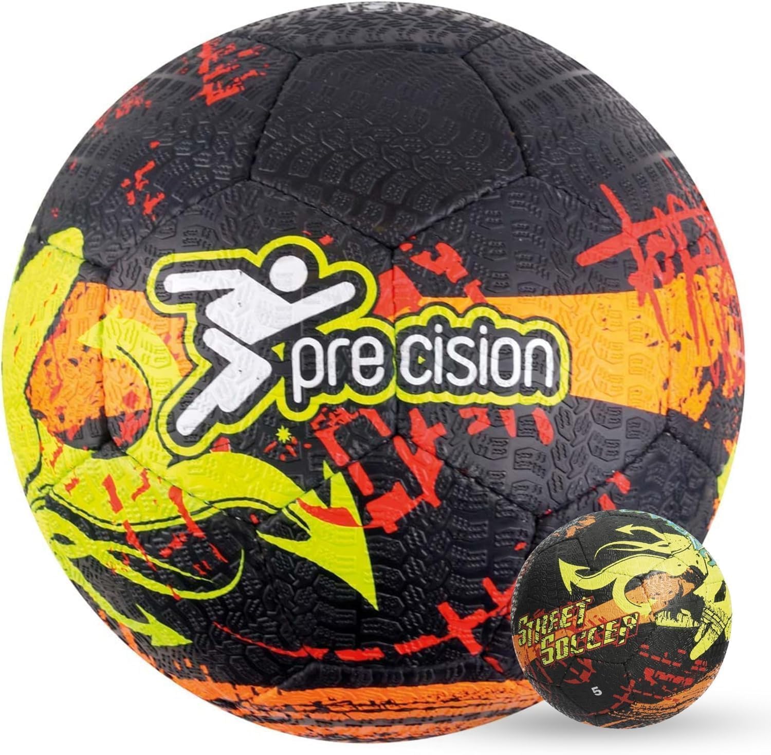 Precision Training Street Mania Hard Surface Asphalt Outdoor Durable Football Size 4