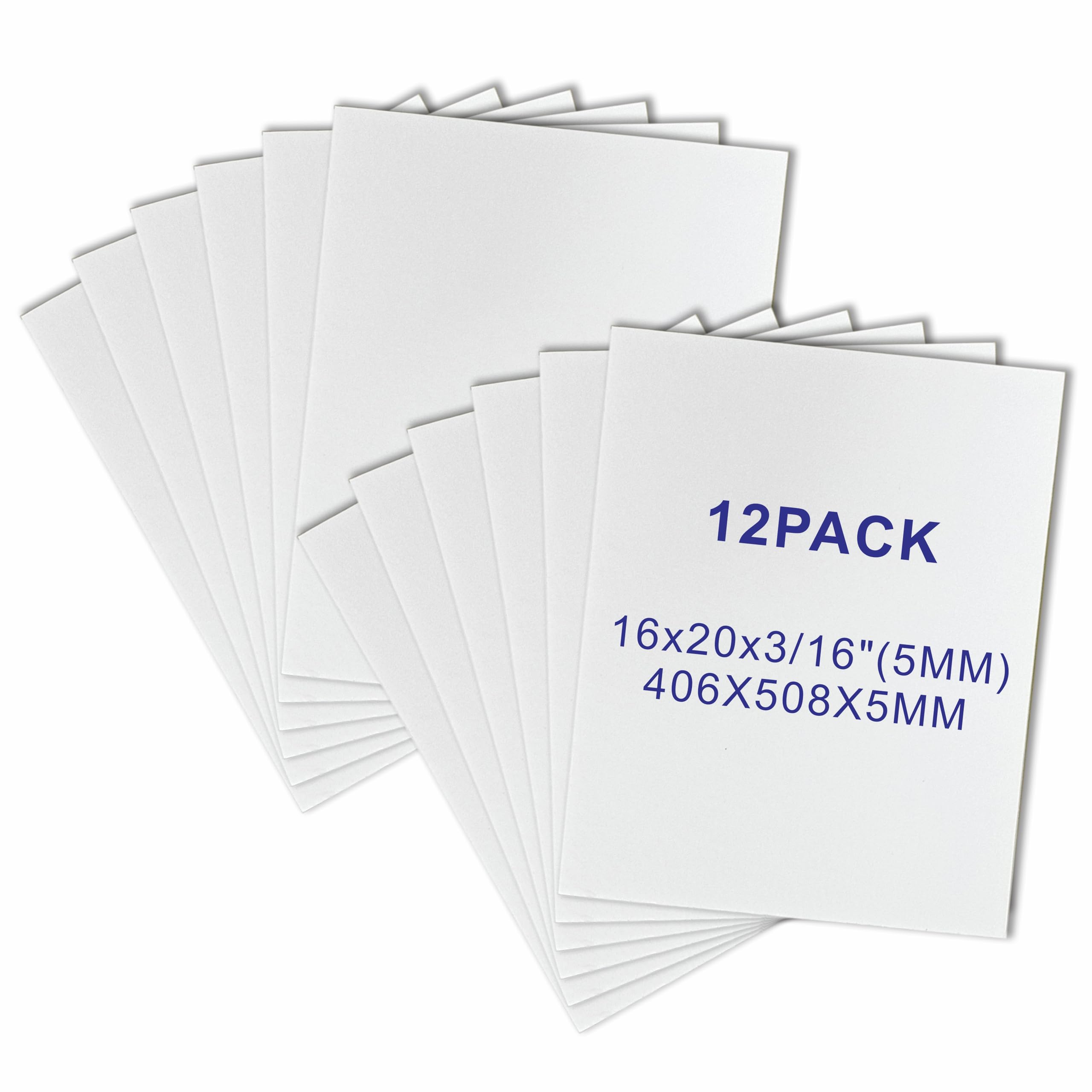 Photo 1 of 12 Pack Foam Core Board, ZJCEASER 16 x 20 White Poster Board, 3/16" Thickness Sign Board Craft Foam Sheet for Signboards, School Projects, University Displays, College Events, Arts & Crafts, Framing