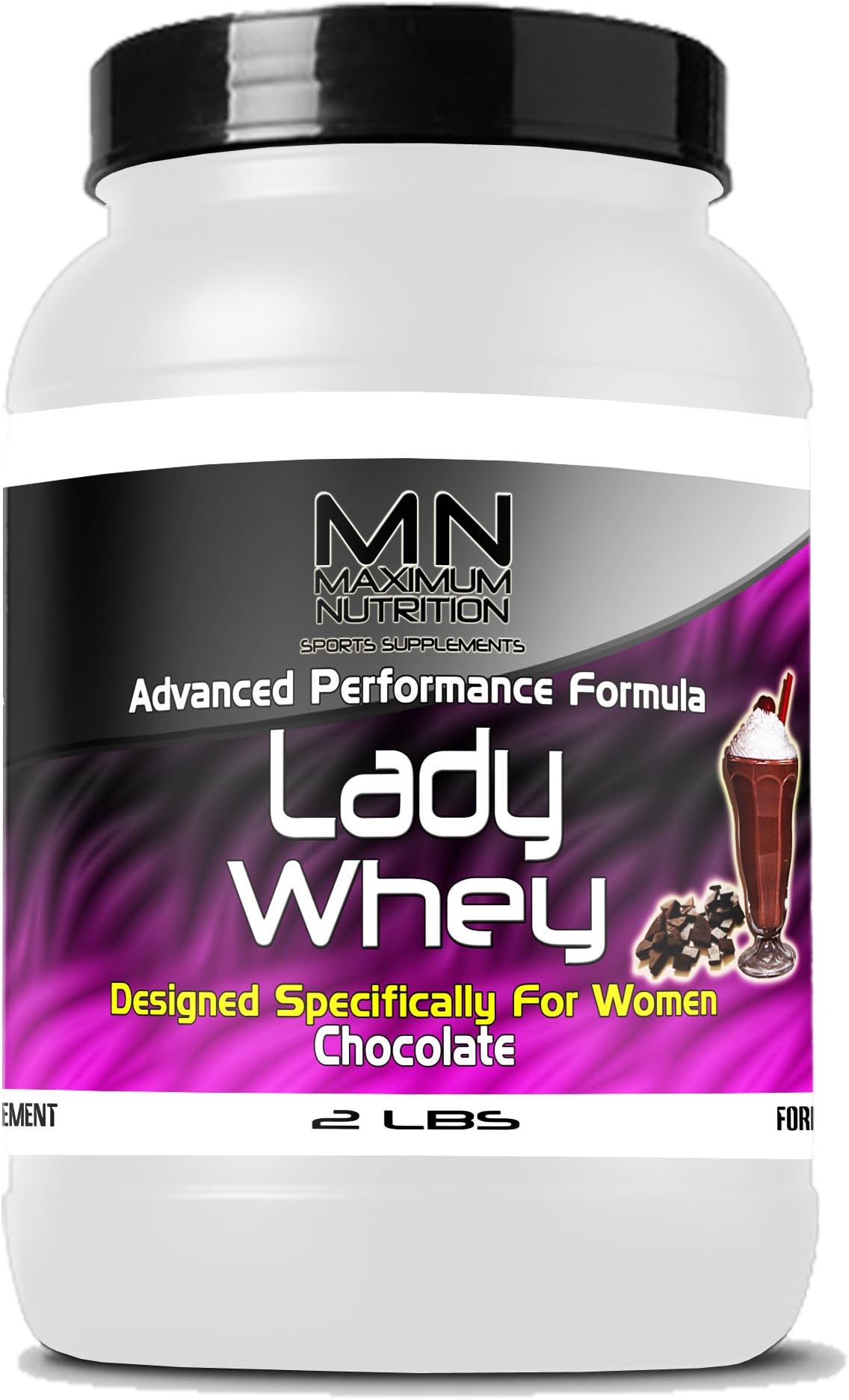Maximum Nutrition Lady Whey Protein Specifically for Women, Chocolate, 2 Pound