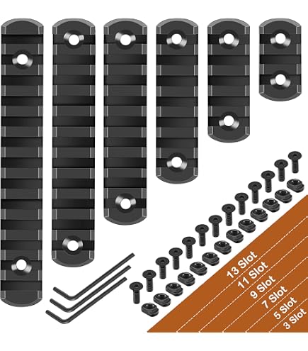 Amazon.com : UTG PRO 4-Slot Picatinny Rail Section, Black : Sports