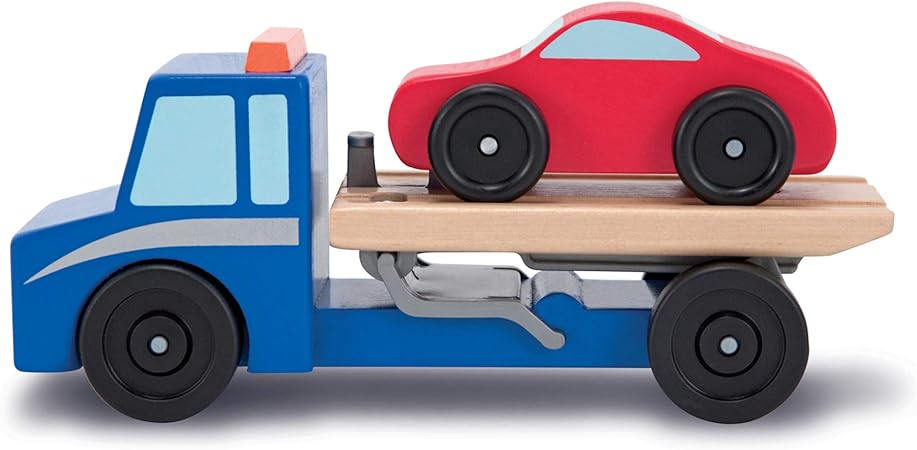 melissa and doug flatbed tow truck