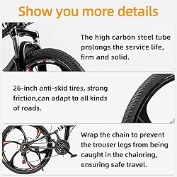 PanAme 26 Inch Adult Folding Bikes/Mountain